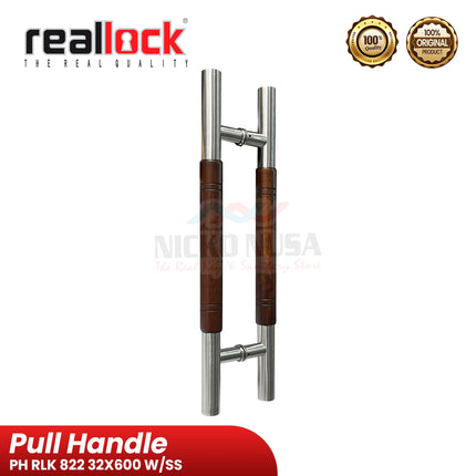 Pull Handle REALLOCK PH RLK 822 32X600 W/SS Wood Stainless Steel Handle Pintu Kupu Tarung Tarikan Pintu