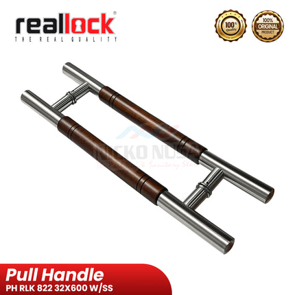 Pull Handle REALLOCK PH RLK 822 32X600 W/SS Wood Stainless Steel Handle Pintu Kupu Tarung Tarikan Pintu