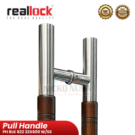 Pull Handle REALLOCK PH RLK 822 32X600 W/SS Wood Stainless Steel Handle Pintu Kupu Tarung Tarikan Pintu