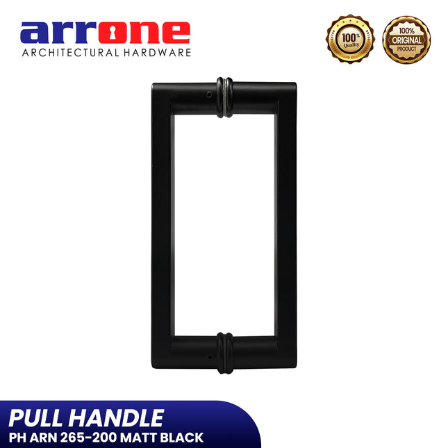 Pull Handle ARRONE PH ARN 265-200 MATT BLACK Handle Pintu Kupu Tarung Tarikan Pintu