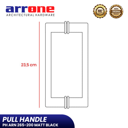 Pull Handle ARRONE PH ARN 265-200 MATT BLACK Handle Pintu Kupu Tarung Tarikan Pintu
