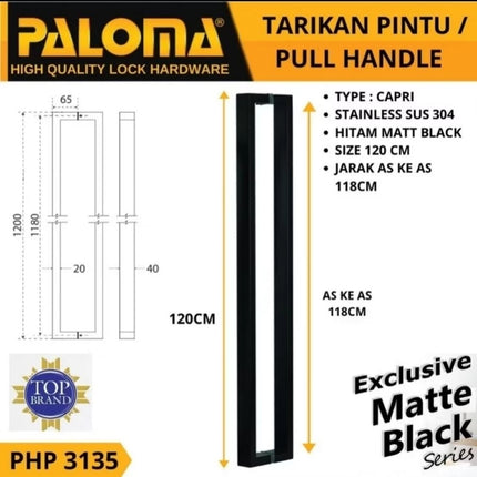 Pull Handle Paloma PHP 3131 3132 3133 3134 3135 3136 3137 Stainlesss Steel SUS 304