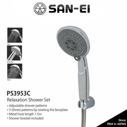 Hand Shower Set SANEI Relaxation PS3953C Shower Mandi PS 3953C