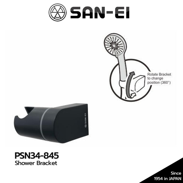 Holder Shower SANEI PSN34-845 Black Shower Bracket PSN 34-845 Hitam