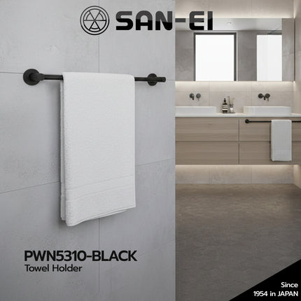 Gantungan Handuk SANEI PWN5310 Black Towel Holder PWN 5310 Hitam