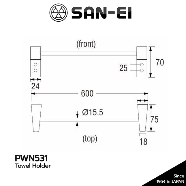 Gantungan Handuk SANEI PWN531 Towel Holder PWN 531