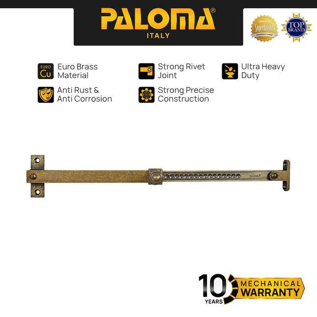 Lamskar PALOMA RKP 604 Hak Angin Ramskar Putar Tarik Penahan Jendela Window Panjang Kuningan Antique Antik Brass