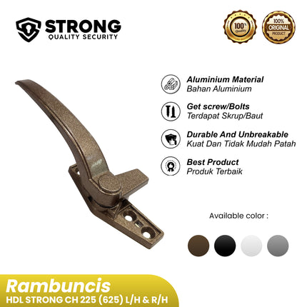 Rambuncis Casement Handle CASEMENT HDL STRONG CH 225 (625) L/H & R/H Kunci jendela