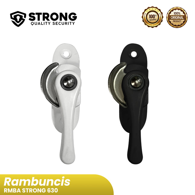 Rambuncis STRONG 630 WH BK Grendel Kuping Kunci Jendela Geser Grendel Putar Jendela Sliding
