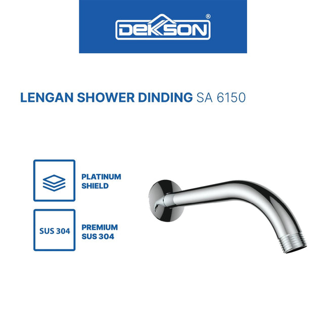 Shower Arm Dekkson Shower Mandi Atas Kepala SA 6150 208 mm Gantungan Kepala Rain Shower