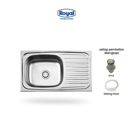 Kitchen Sink Royal SB 31 Wastafel Dapur | Bak Cuci Piring 84 x 48 Cm