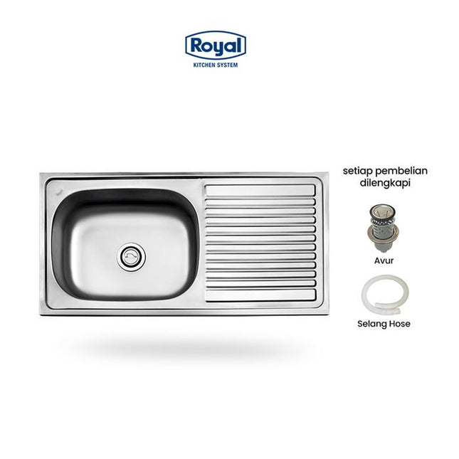 Kitchen Sink Royal SB 9 Wastafel Dapur | Bak Cuci Piring 100 x 50 Cm