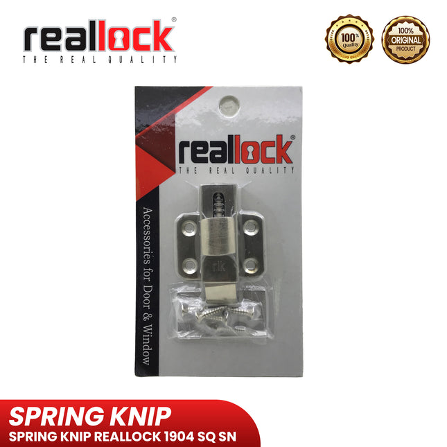 Spring Knip REALLOCK RLK 1904 SQ SN Spring Knife Pengunci Grendel Jendela