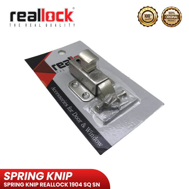 Spring Knip REALLOCK RLK 1904 SQ SN Spring Knife Pengunci Grendel Jendela
