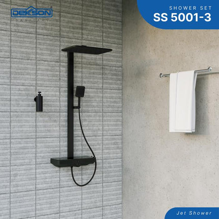 Shower Set Tiang Dekkson Keran Shower Mixer Air Panas Dingin SS 5001-3