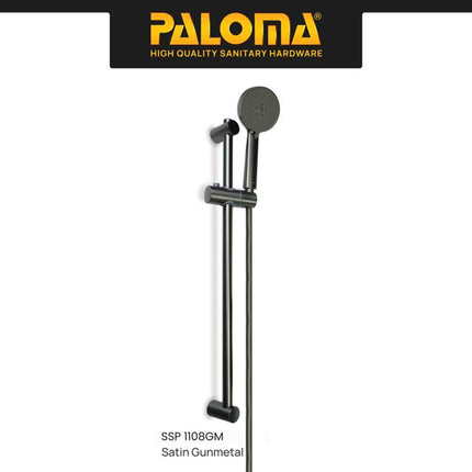 PALOMA SSP 1108 Shower Set Tiang Handshower Mandi Hand Shower Head Kepala Shower Genggam Pole Bar 3 Mode Paket ABS Chrome Gunmetal Gun Metal Grey Black Gold Silver Abu Hitam Emas SSP 1108CP SSP 1108MB SSP 1108GM SSP 1108SG