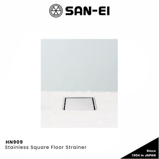 Floor Drain SAN-EI HN909 Stainless Square Floor Strainer Saringan Got Kamar Mandi
