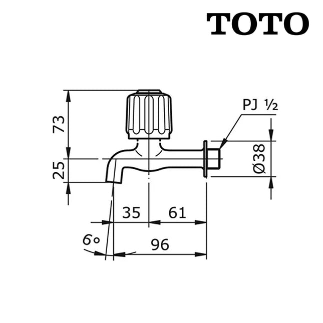 Sink Tap TOTO T23B13V7NB Kran Keran Air Cuci Tangan