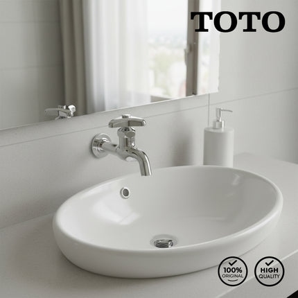 Kran Tembok Dinding TOTO T23B13 Stainless Steel