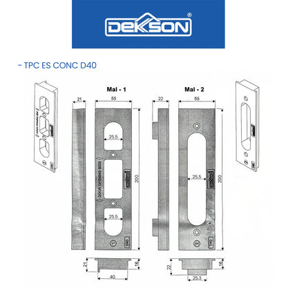 Template Cutting Dekkson TPC ES CONC D40 D80 D120 Bobokan Mortise Engsel Tanam Concealed Hinge