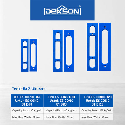 Template Cutting Dekkson TPC ES CONC D40 D80 D120 Bobokan Mortise Engsel Tanam Concealed Hinge
