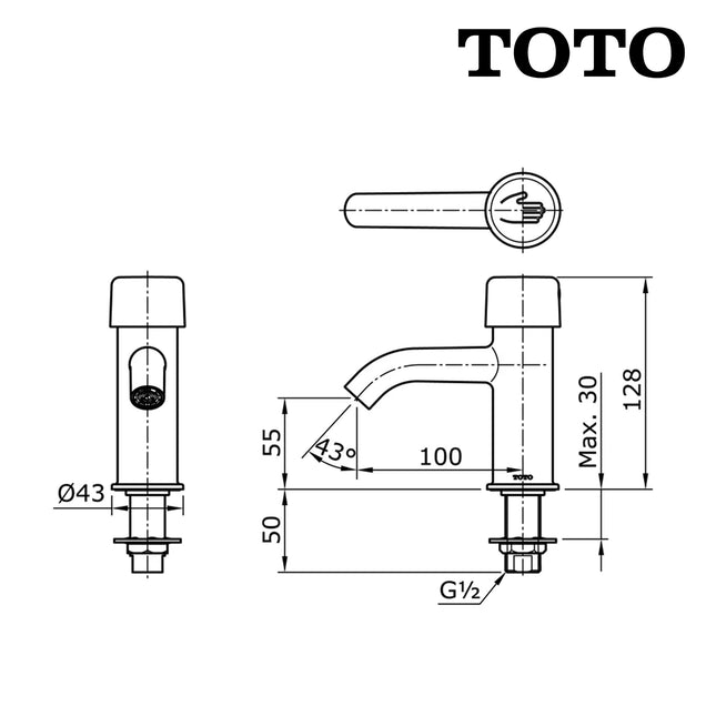 Keran Wastafel TOTO TX112MEB Lavatory Faucet Kran Washtafel Kamar Mandi