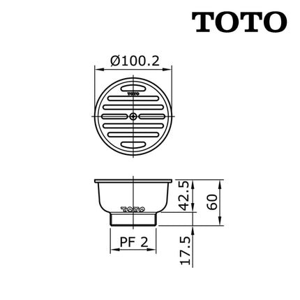 Floor Drain TOTO TX1DA Saringan Got Kamar Mandi Lubang Saringan Air