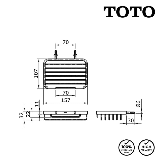 Soap Basket TOTO TX2BV1B Tempat Rak Sabun Kamar Mandi