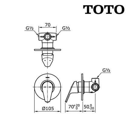 Shower Mixer TOTO TX443KEA Sower Mandi Stop Kran Keran Shower