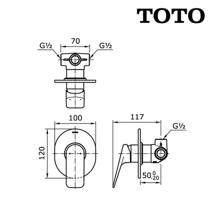 Shower Mixer TOTO TX443SRSN Shower Mandi Kran Keran Sower