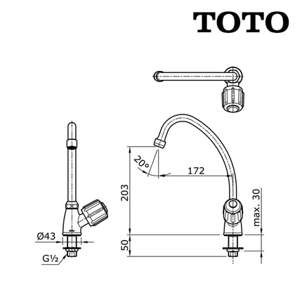 Kitchen Faucet TOTO TX603KM Keran Cuci Piring Kran Dapur
