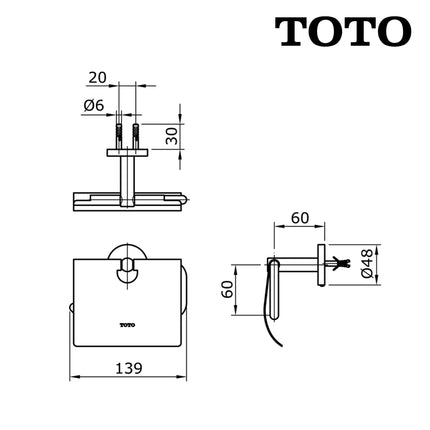 Paper Holder TOTO TX703AESV1 Tempat Tissue Tempat Tisu