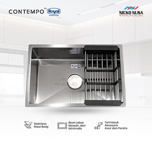 Bak Cuci Piring UM5939 Royal Kitchen Sink Contempo 590X390X210MM