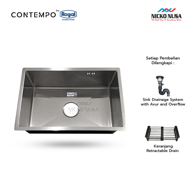 Bak Cuci Piring UM5939 Royal Kitchen Sink Contempo 590X390X210MM