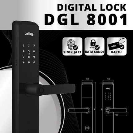 Digital Lock UniKey DGL 8001 Kunci Pintu Digital