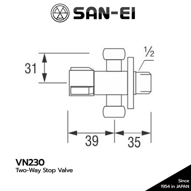Stop Kran SANEI VN230 Keran Shower Stop Valve VN 230