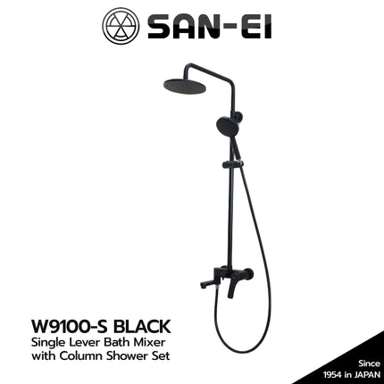 Shower Column SET Tiang Mixer SANEI W9100-S Black Kran Shower Bath