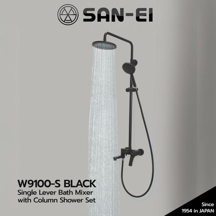Shower Column SET Tiang Mixer SANEI W9100-S Black Kran Shower Bath