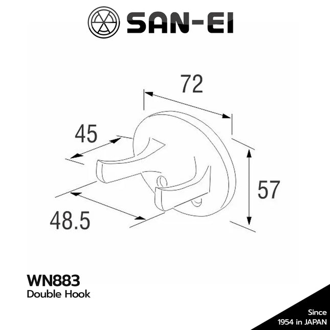 Double Hook SAN-EI WN883 Gantungan Kamar Mandi