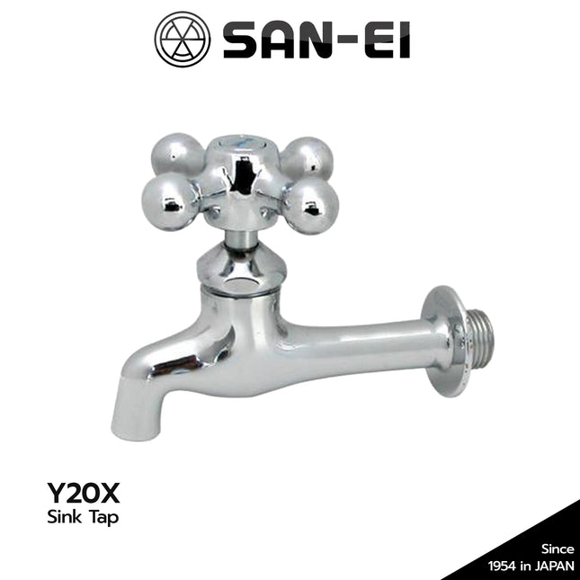 Kran Tembok SANEI Y20X Sink Tap Keran Dinding Taman Y 20X