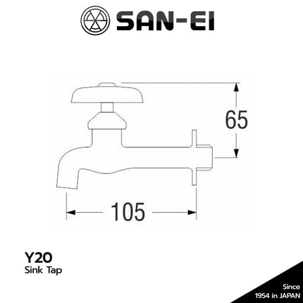 Kran Tembok SANEI Y20 Sink Tap Keran Dinding Taman Y 20