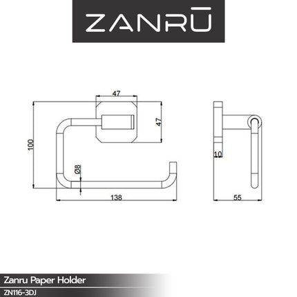 Paper Holder ZANRU ZN116-3DJ Gantungan Tisu Tempat Tissue