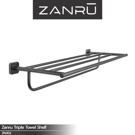 Triple Towel Shelf ZANRU ZN4DJ Gantungan Handuk Baju