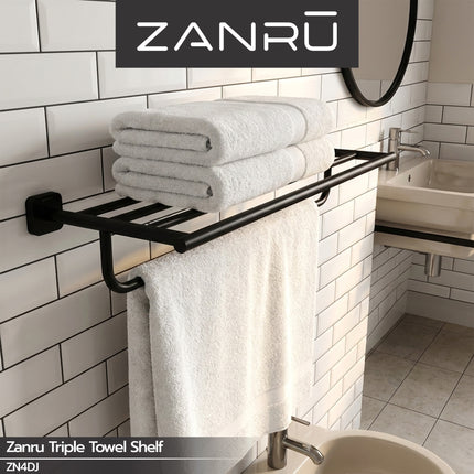 Triple Towel Shelf ZANRU ZN4DJ Gantungan Handuk Baju
