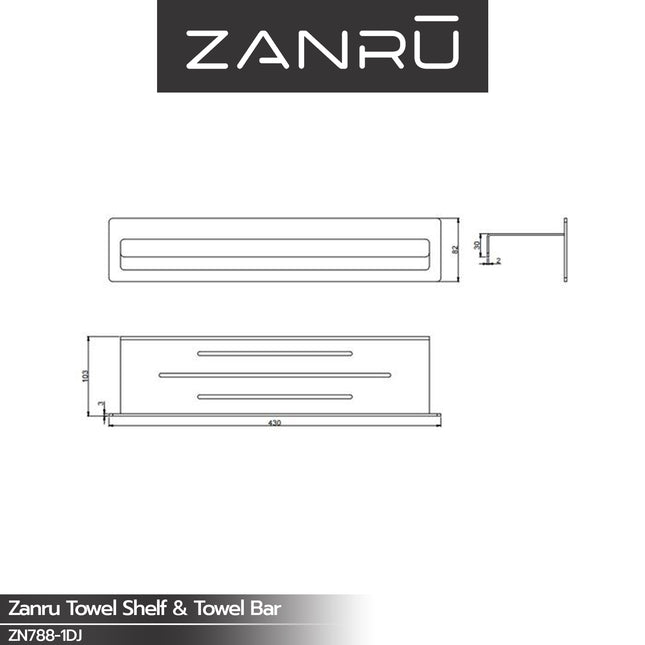 Towel Shelf Bar ZANRU ZN788-1DJ Multifunctional Gantungan Handuk Baju