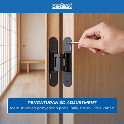 DEKKSON Engsel Tanam Concealed Hinge Adjustable Engsel Pintu Tersembunyi ES CONC D40 D80 D120 40-120KG