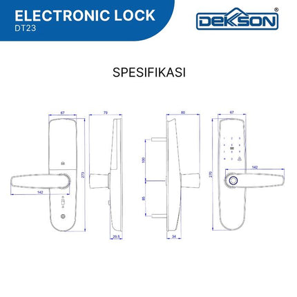 Digital Lock Electronic Lock Kunci Digital DT23