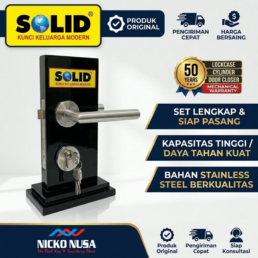 Handle Set Komplit SOLID 61.41 US32D + LC SLD 111 WL-40
