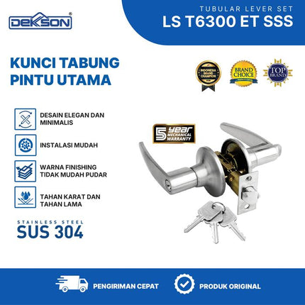 Kunci Pintu Toilet Dekson LS T6300 Kunci Pintu Kamar Mand Lever Set Dekkson