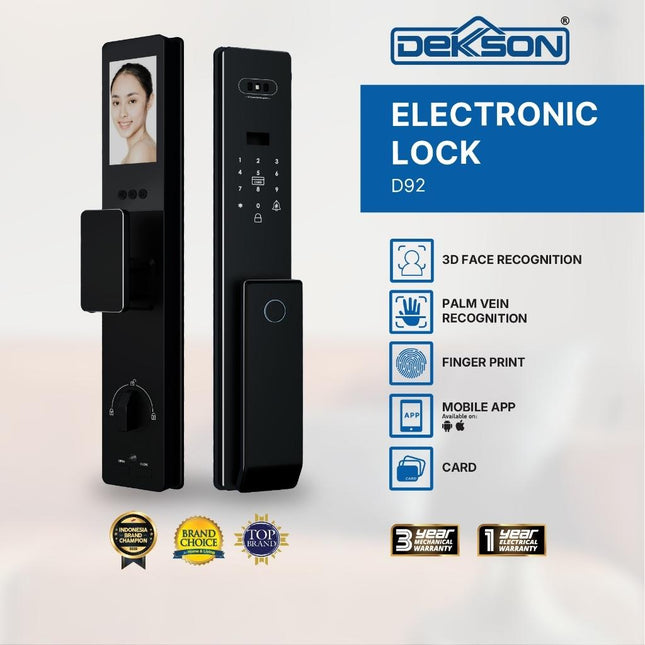 Digital Lock Electronic Lock Kunci Digital D92 Black